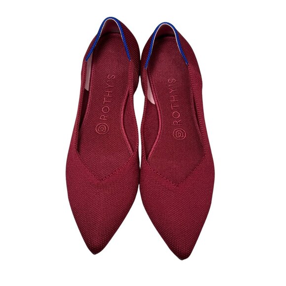 Rothy’s The Point Burgundy Red Flats size 9 Lk Nw! - Picture 5 of 9